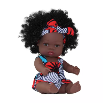poupee-afro-cheveux-longs-frises-alma-fleurs-de-mariage-bleu-rouge
